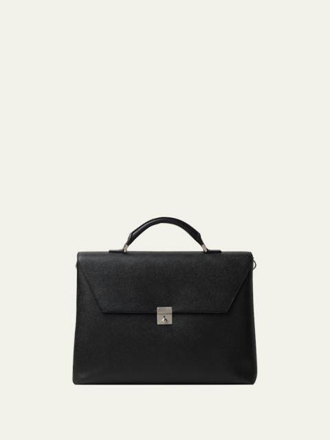 Men's Avietta Pebble Leather Briefcase