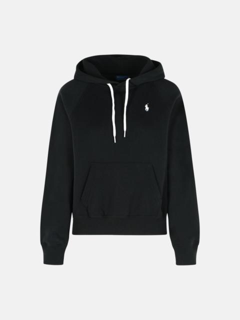 BLACK COTTON BLEND SWEATSHIRT