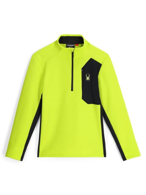 Mens Bandit Half Zip T-Neck - Lime