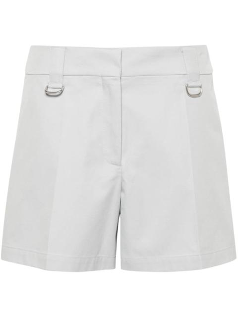 high-waisted cotton shorts
