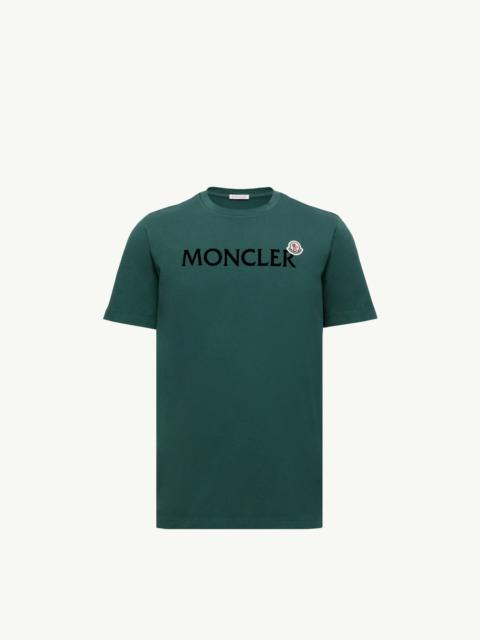 Flocked Logo Cotton T-Shirt