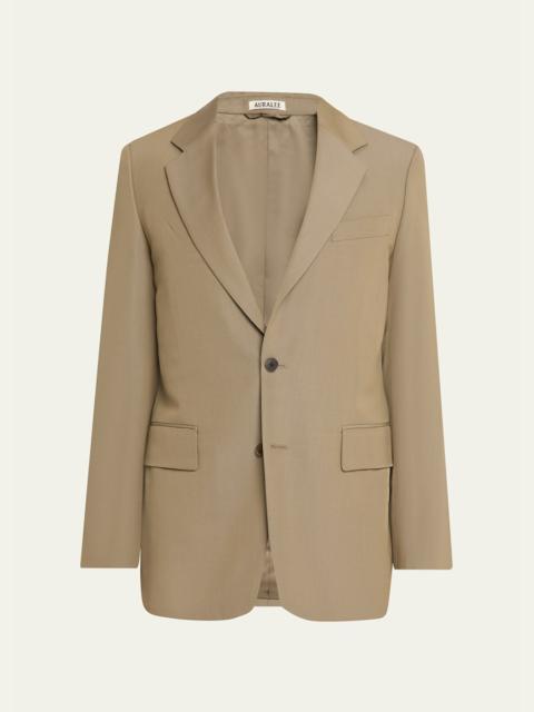 Men's Single-Breasted Wool Blazer