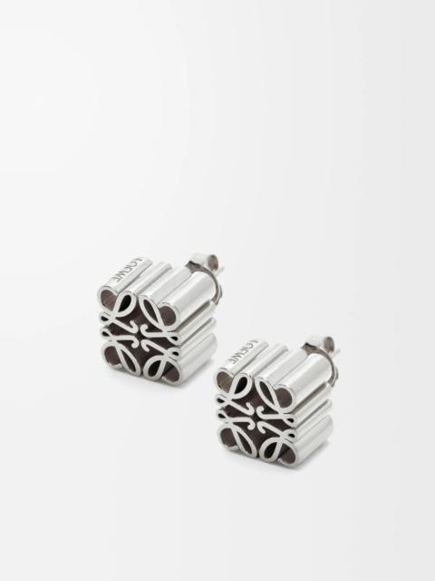 Anagram stud earrings in sterling silver