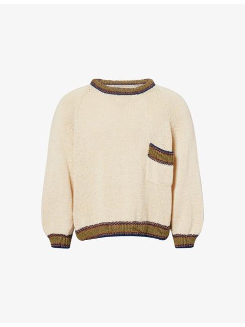 Bulb Contrast-Trims Knitted Jumper