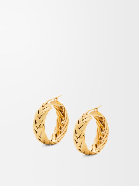 Braided hoop earrings in sterling silver