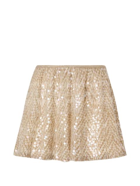 sequin-embellished mini skirt