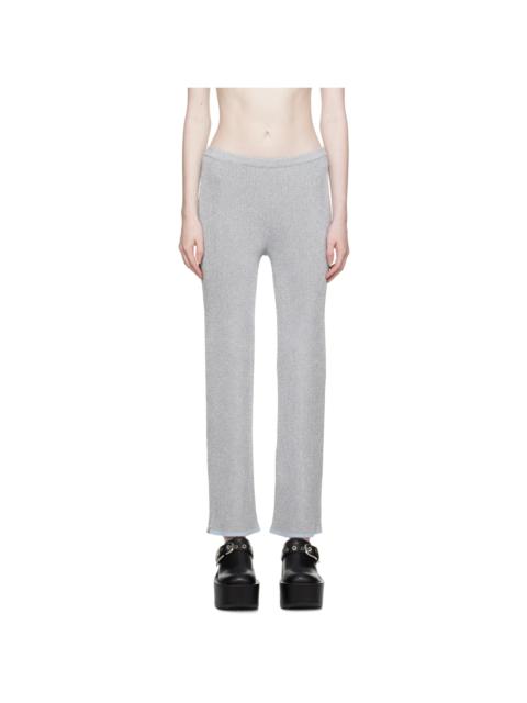 Silver Fitted Lounge Pants