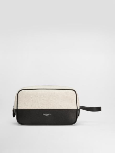 Atene salt&pepper necessaire with leather details