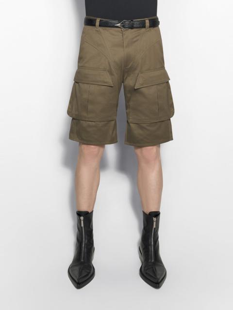 khaki cargo shorts