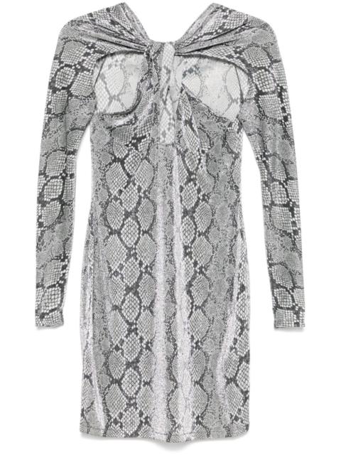 lurex snake-print mini dress