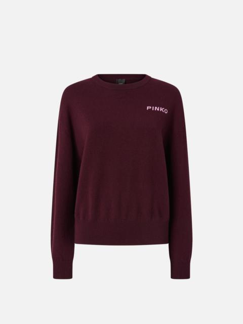 SWEATER WITH LOVE BIRDS MAXI-LOGO