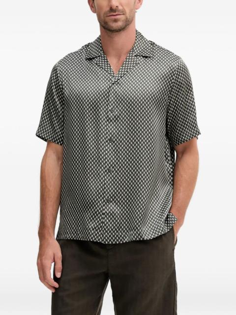 camp-collar patterned shirt