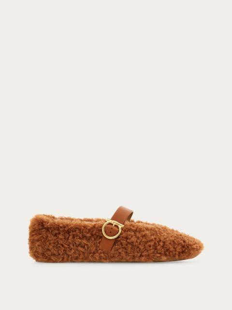 Shearling ballet flat
