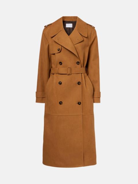 Double-breasted belted coat