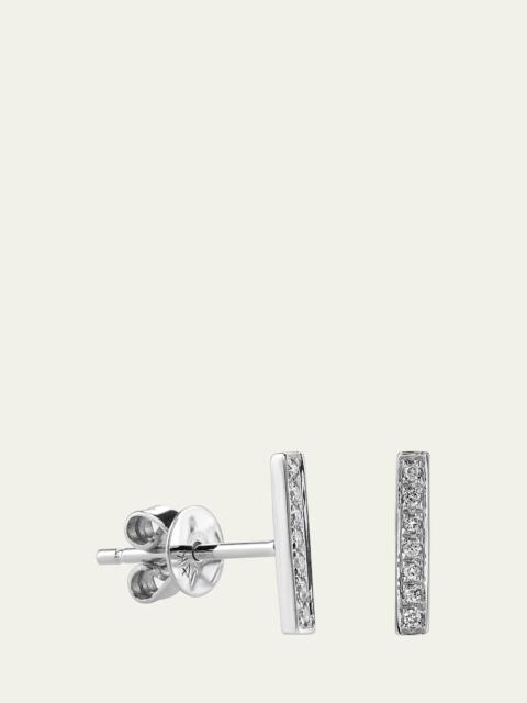 Small 14k Gold Diamond Bar Single Stud Earring