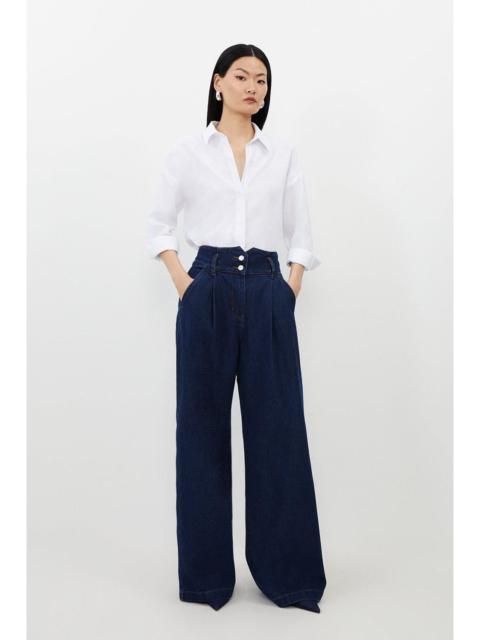 Denim Wide Leg Trousers