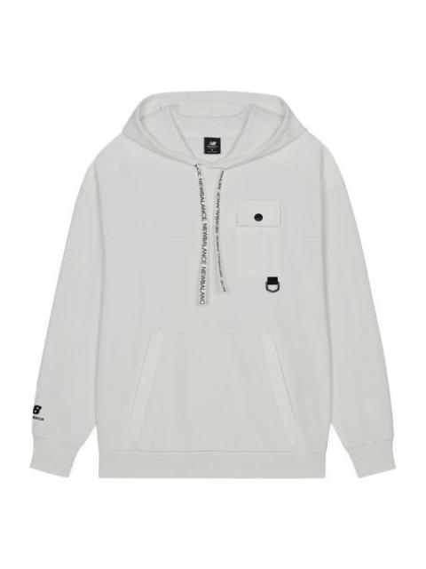 New Balance Men's New Balance Solid Color Casual Hooded Pullover Long Sleeves White AMT13363-IV