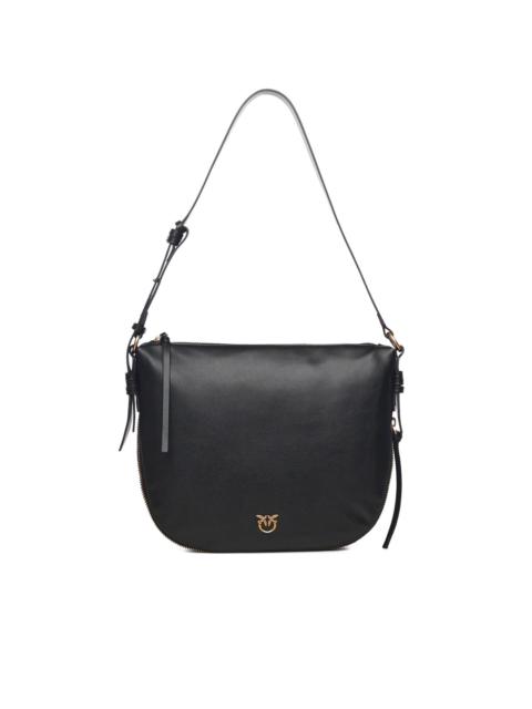 zip-fastening shoulder bag