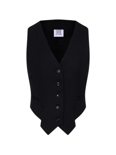 button-up V-neck waistcoat