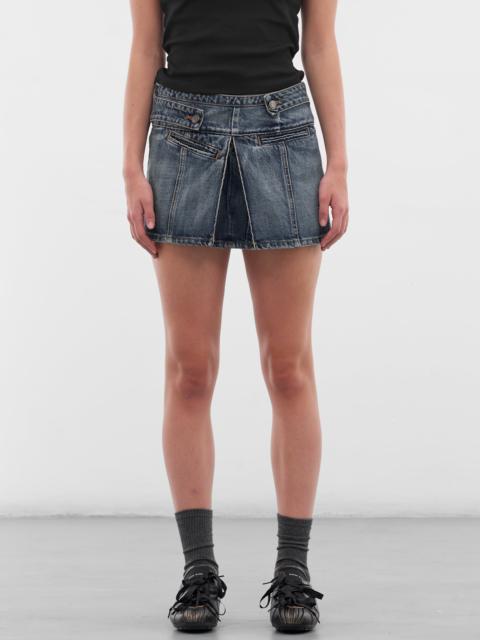 Blue Yoke Denim Mini Skirt