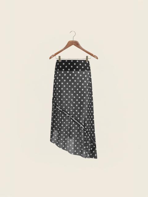POLKA DOT MESH PRINTED SKIRT