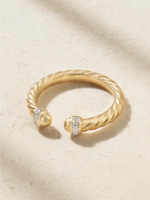 Cable 18-karat Gold Diamond Ring