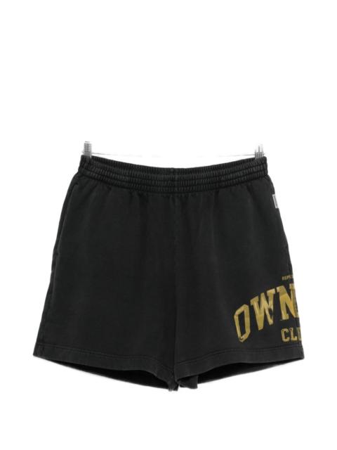 logo-print track shorts