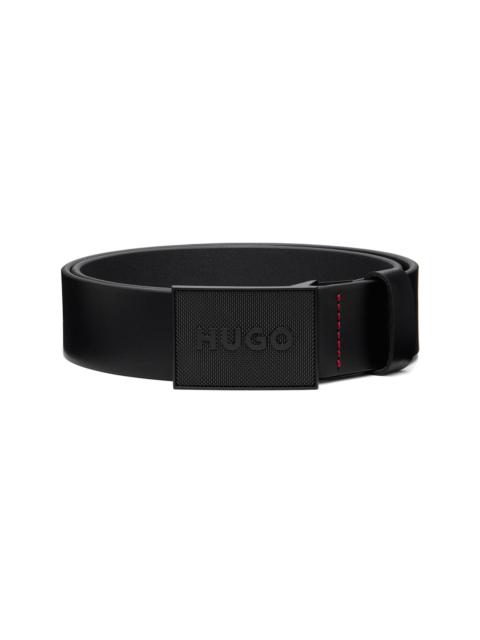 Black Buffalo Leather Belt