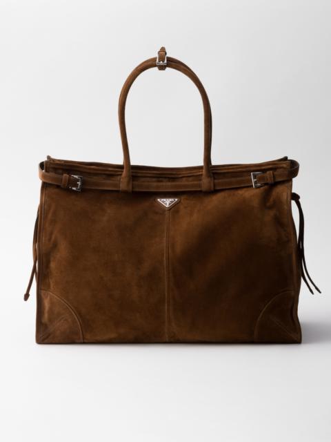 Suede tote bag