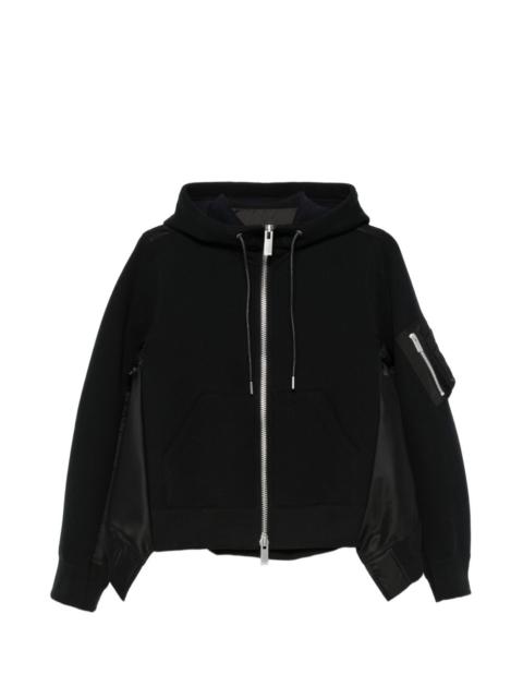 hooded zip-up jacket