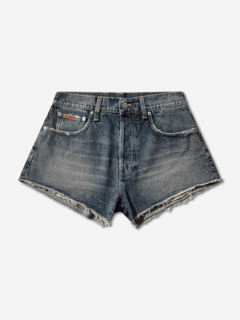 Short Shorts Blue Trucker Wash