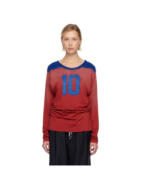 Red & Blue Varsity Long-Sleeved T-shirt