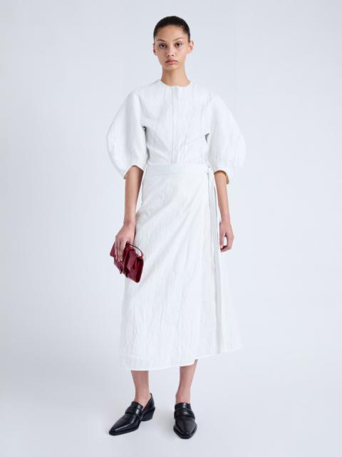 Alicia Dress in Crinkled Cotton Gabardine