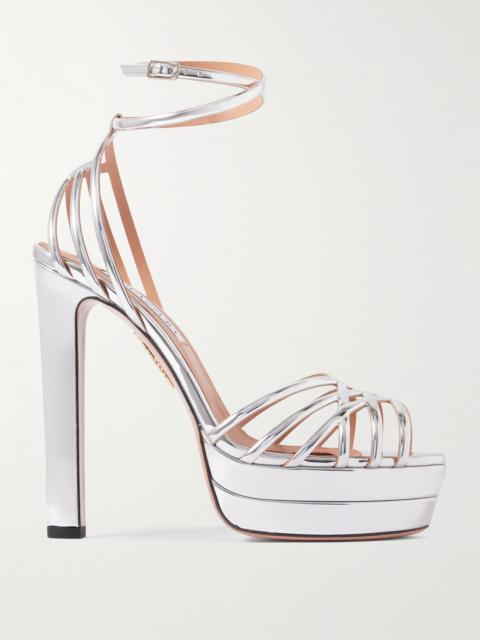 Wild Dream 105 Metallic Leather Platform Sandals