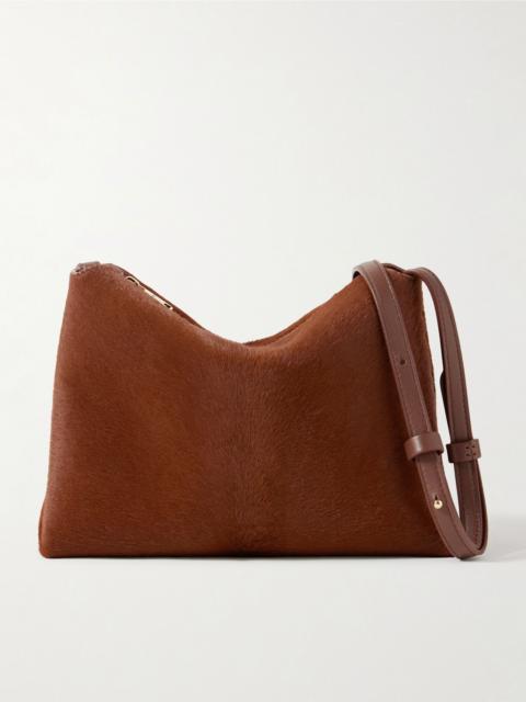 Lina medium calf hair shoulder bag Brown