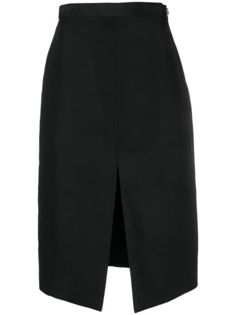 slit-detail straight skirt