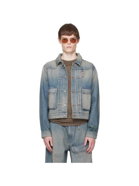 Blue Washed Trucker Denim Jacket