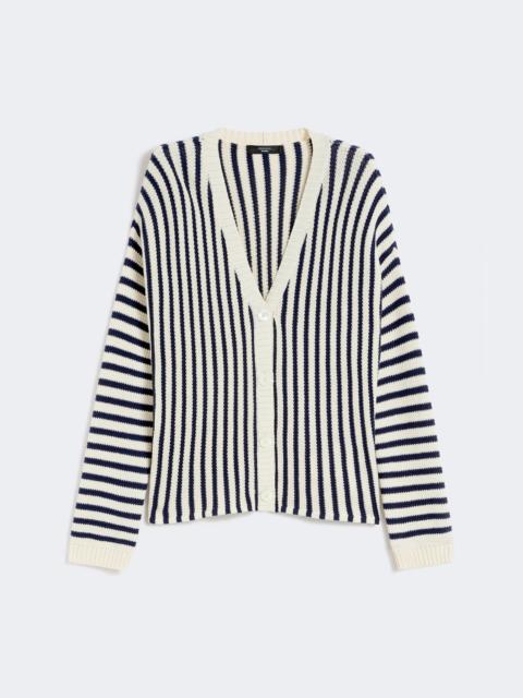 Cotton cordonnet cardigan - NAVY