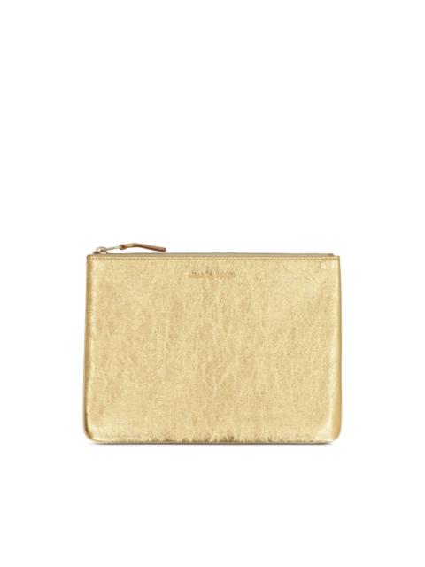 metallic zipped pouch