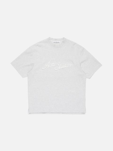Logo t-shirt - Relaxed fit - Pale Grey Melange