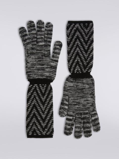 Missoni Multi-worked wool and mohair knit gloves | REVERSIBLE
