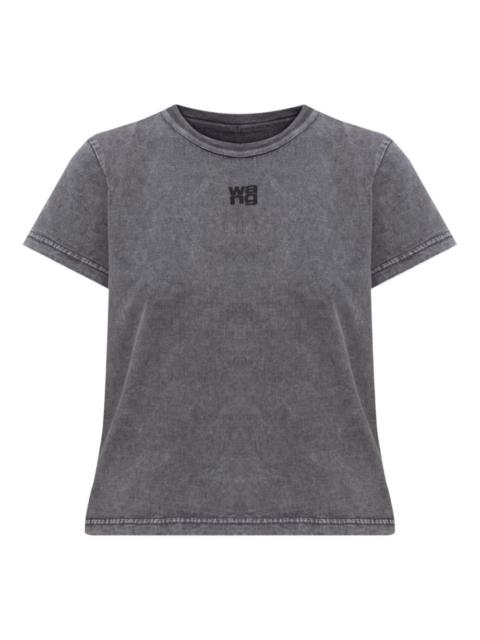 logo-embroidered cotton top