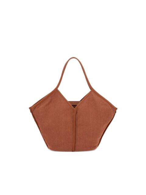 leather-trim tote bag