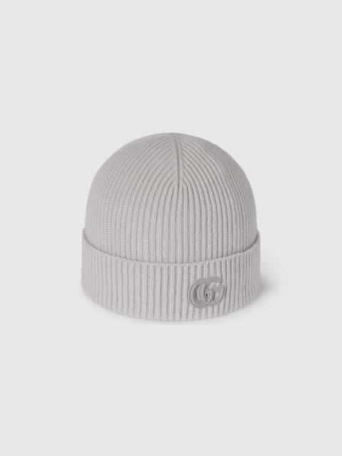 Cashmere hat with patch