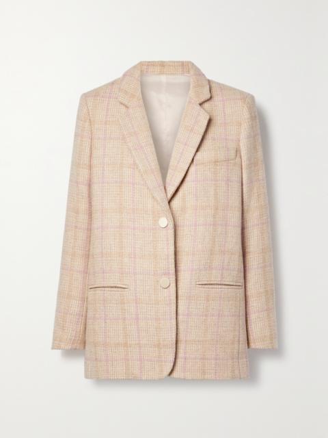 Denzel Checked Houndstooth Wool Blazer