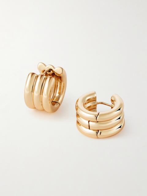 The Triple Tube Gold-tone Hoop Earrings