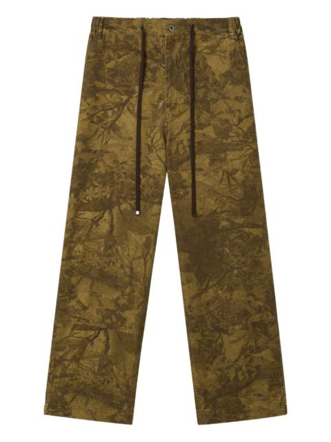drawstring camouflage trousers