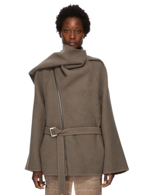 Scarf Belted Cashmere Jacket