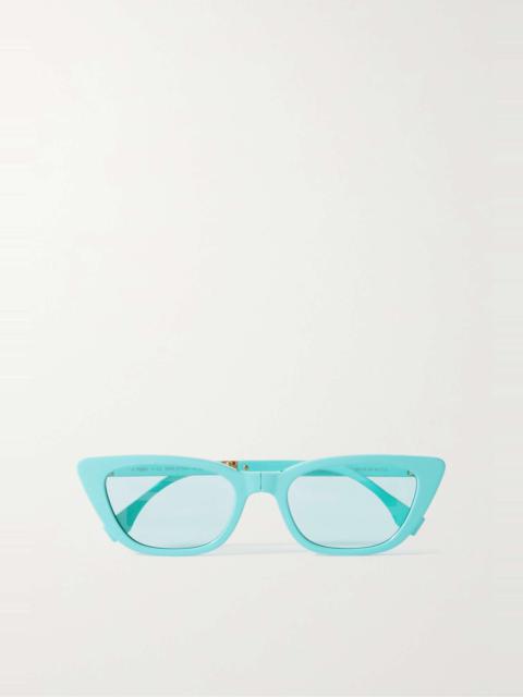 Baguette cat-eye acetate sunglasses