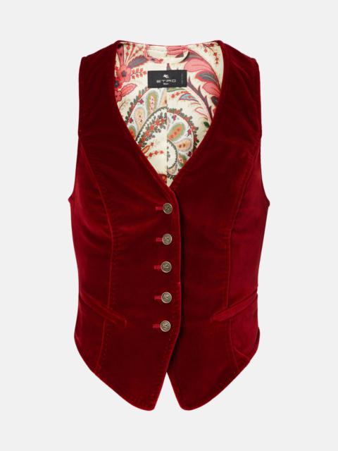 Cotton velvet vest